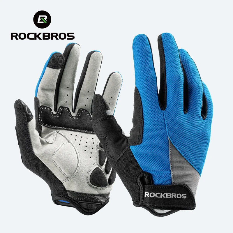 ROCKBROS Bike Full Finger MTB Road Bicycle Gloves Men Women Spring Summer Breathable Cycling Gloves