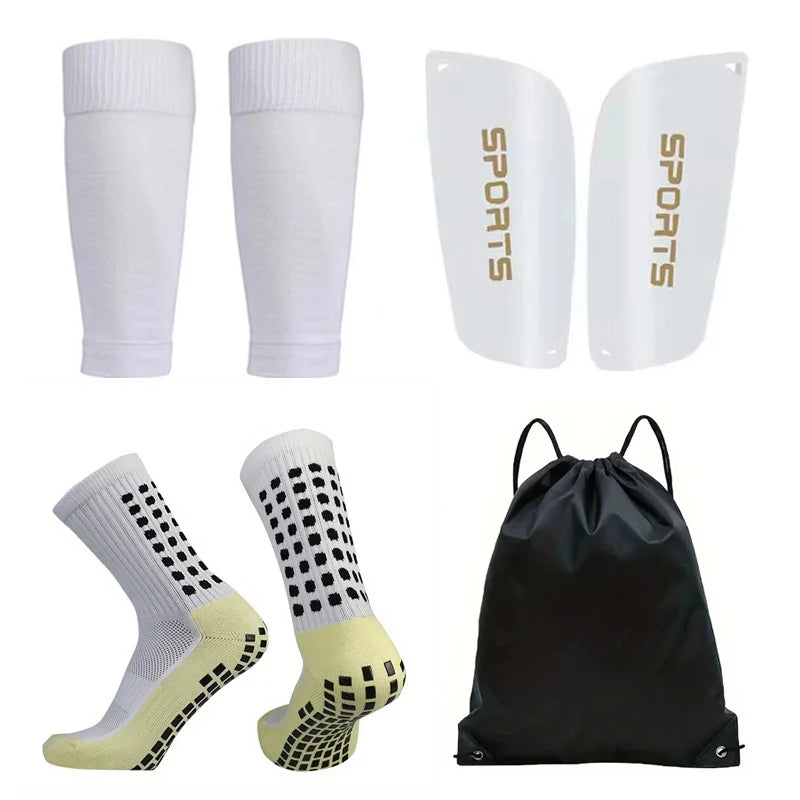 4 PCS Set Anti-Slip Football Socks Sports Leg Sleeves Set Unisex - Fuzzy Sports