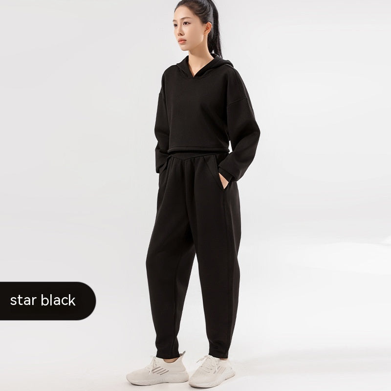 Sports Sweater Suit Women's Running Loose Leisure Warm Slimming