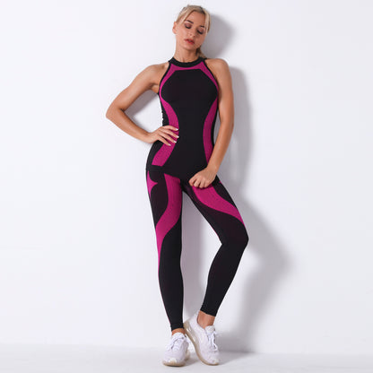 Seamless Striped Moisture Wicking Yoga Bra Set