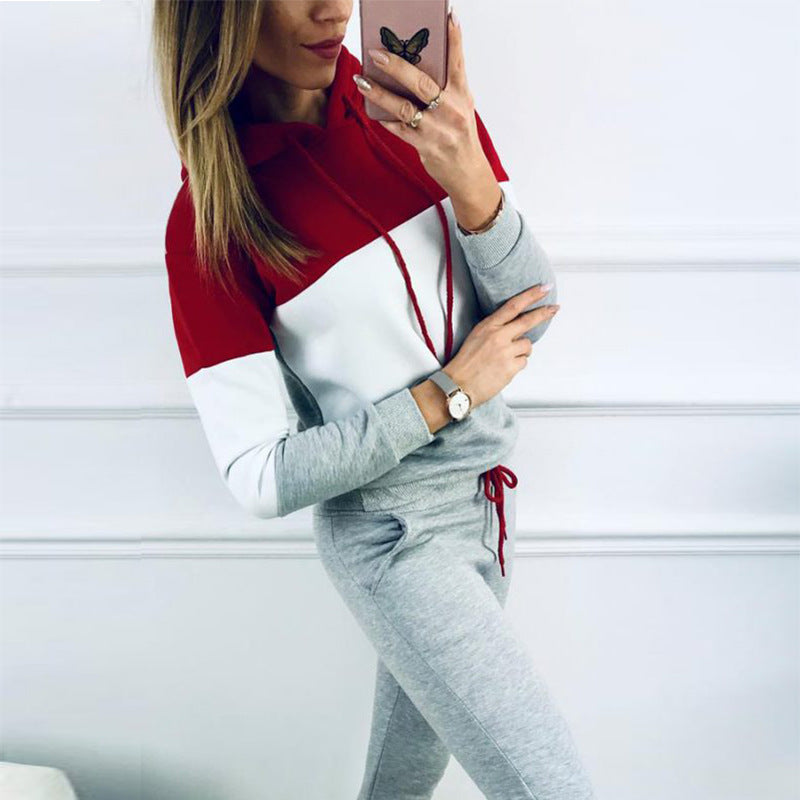 Women's Sportswear Women's Sportswear Fashion Autumn Hooded Casual Suit Tracksuit Women - Fuzzy Sports