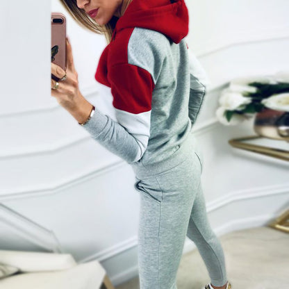 Women's Sportswear Women's Sportswear Fashion Autumn Hooded Casual Suit Tracksuit Women - Fuzzy Sports