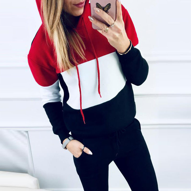Women's Sportswear Women's Sportswear Fashion Autumn Hooded Casual Suit Tracksuit Women - Fuzzy Sports