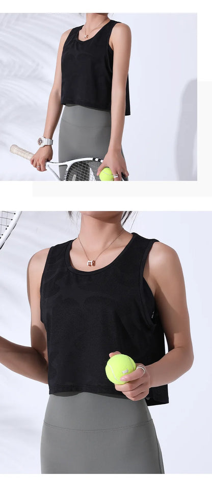 Women Camouflage Running Vest Fitness Crop Top Sleeveless Mesh Yoga Shirts Breathable Workout Gym Tank Tops Female Sportswear