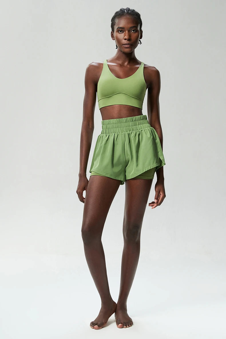 Womens Two Piece Summer Sportswear Fitness Set - Fuzzy Sports