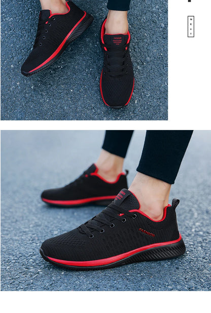 Men Running Walking Knit Shoes Fashion Casual Sneakers Breathable Sport Athletic Lightweight Men Sneakers Casual Shoes
