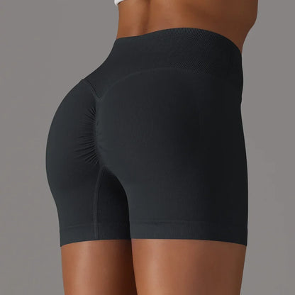 Women High Waist Workout Fitness Yoga Shorts Gym Push Up Yoga Leggings Scrunch Butt Seamless Sports Shorts