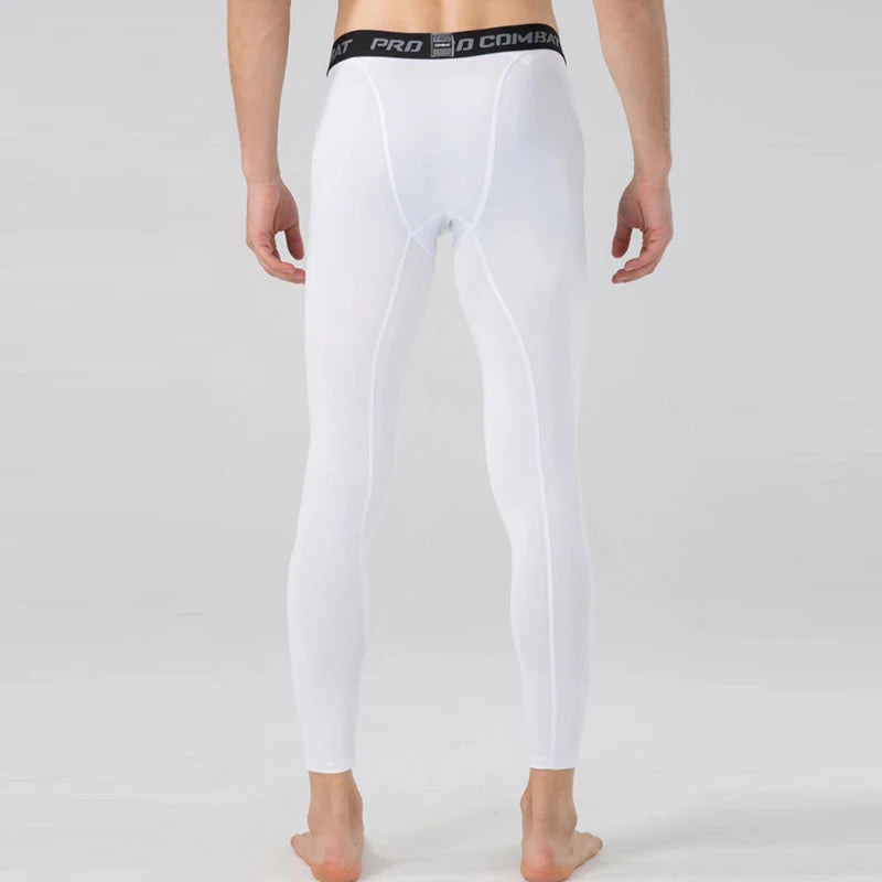 Mens Compression Pants Tights Cool Dry Baselayer Leggings - Fuzzy Sports