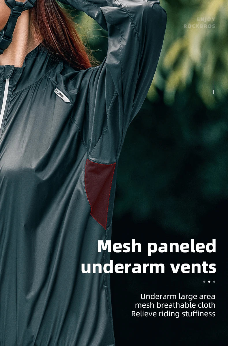 ROCKBROS Summer Sun Protection Bike Jacket Breathable Cycling Skin Tops Outdoor Hiking Fishing Sportswear Sweat-absorbent Jersey