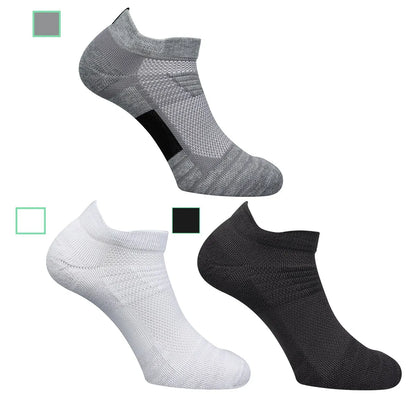 3 Pairs Sports Socks Men Women Short Running Socks Performance Ankle Cushion Wear-resistant Anti Slip Basketball Casual Socks - Fuzzy Sports