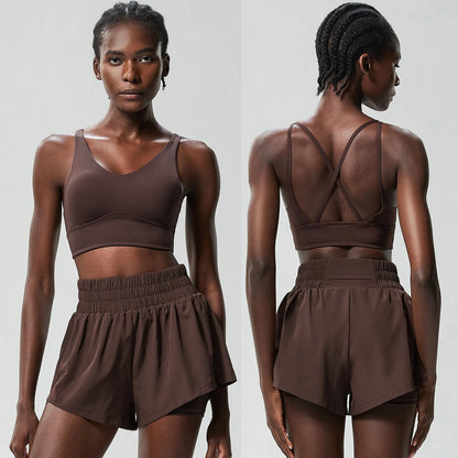 Womens Two Piece Summer Sportswear Fitness Set - Fuzzy Sports