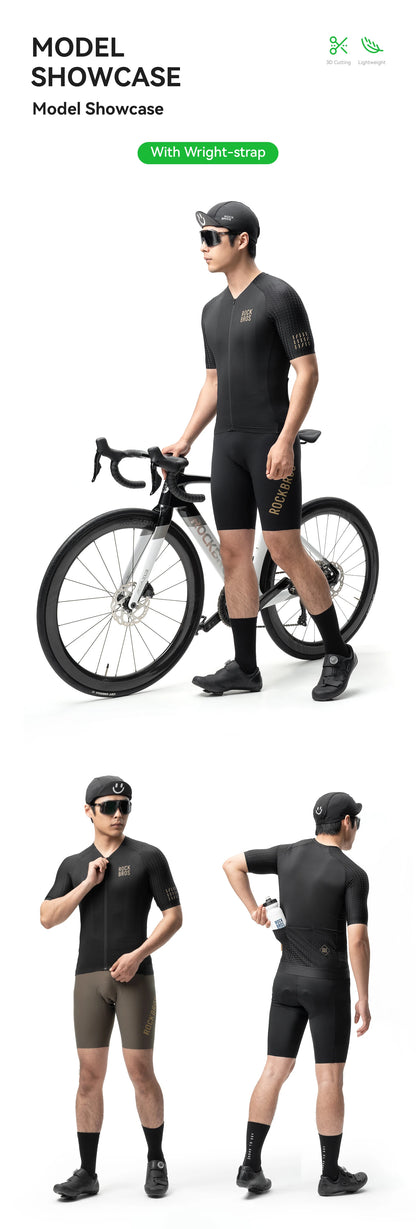 ROCKBROS Cycling Jersey Short Sleeve Windproof Shirt Bike Sports Shirt Breathable Reflective Summer Shirt with YKK Zipper