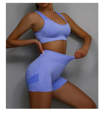 Yoga Suit Yoga Sports Underwear Women's Fitness Suit Vest Running Sports Yoga Shorts Set Yoga Set  Workout Set