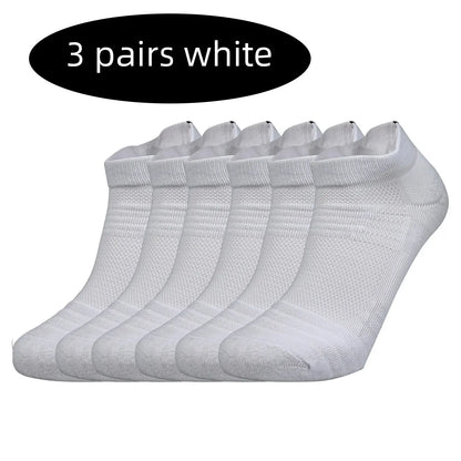 3 Pairs Sports Socks Men Women Short Running Socks Performance Ankle Cushion Wear-resistant Anti Slip Basketball Casual Socks - Fuzzy Sports
