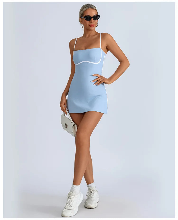 Womens Sports Tennis Dress with Pad - Fuzzy Sports