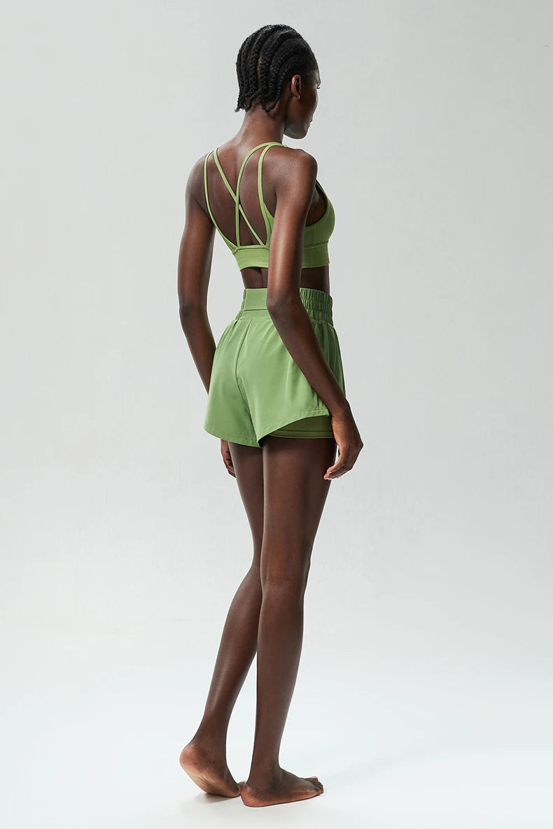 Womens Two Piece Summer Sportswear Fitness Set - Fuzzy Sports