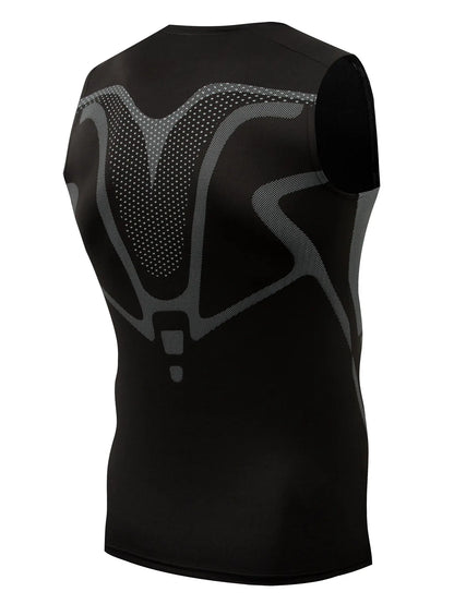 Mens Sleeveless Sports Vest Compression Wear - Fuzzy Sports