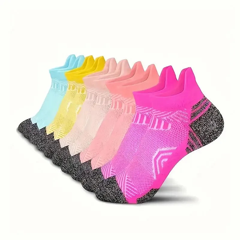 5/10 Pairs Neutral Sports Socks Fashionable Striped Sweat Absorbing Breathable Outdoor Running Basketball Couple Casual Socks﻿ - Fuzzy Sports