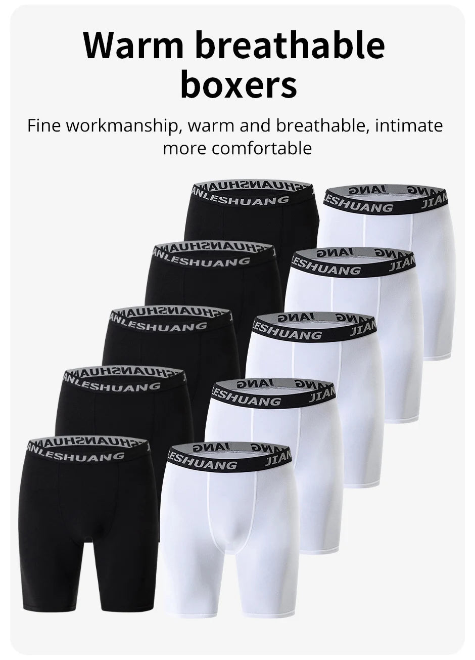 1/5 Pcs Men's Plus Black And White Sports Underwear - Fuzzy Sports