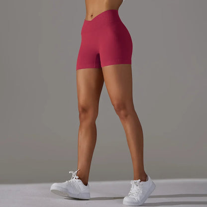 Women High Waist Workout Fitness Yoga Shorts Gym Push Up Yoga Leggings Scrunch Butt Seamless Sports Shorts