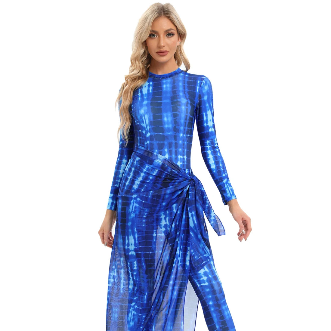 YONGSEN Womens Modest Long Sleeve Swimwear Full Cover Swimsuit