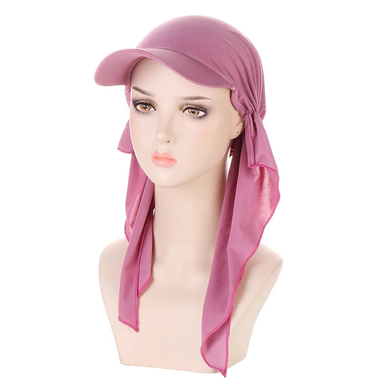 Summer Sport Outdoor Caps for Women Headscarf Hijabs Islamic Clothing for Women Baseball Hat Fashion Hat Hijab
