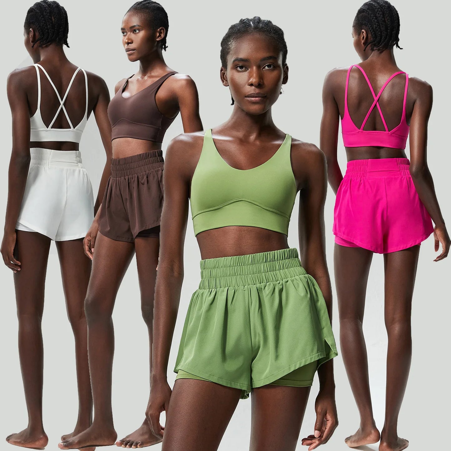 Womens Two Piece Summer Sportswear Fitness Set - Fuzzy Sports