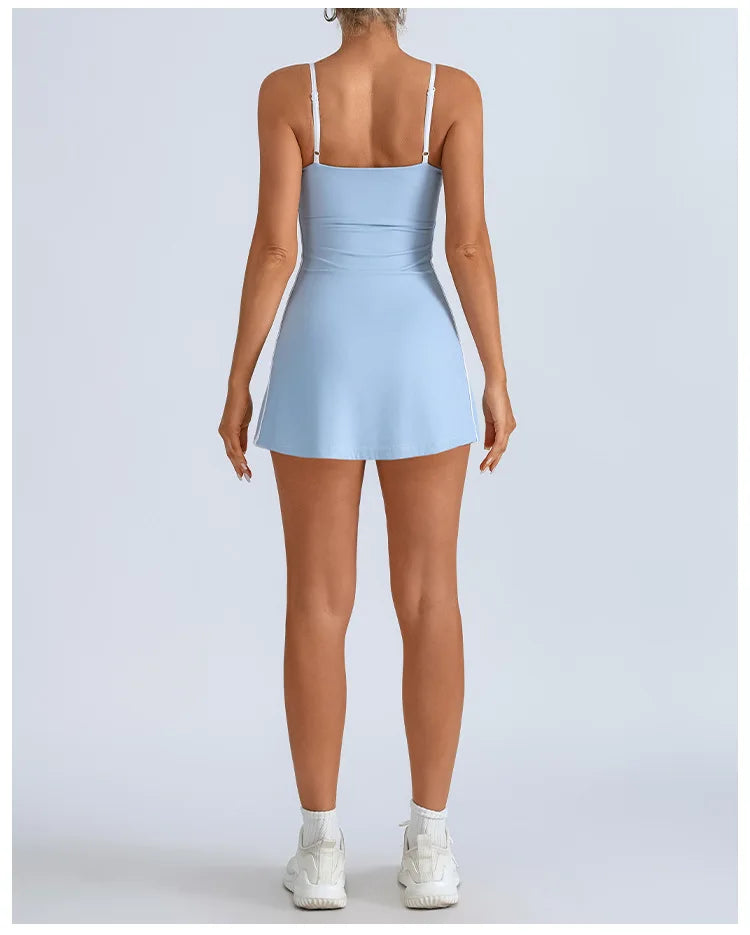 Womens Sports Tennis Dress with Pad - Fuzzy Sports