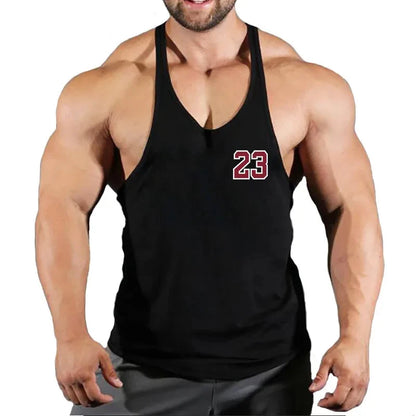 Mens Sleeveless Singlet Vest Gym Top - Fuzzy Sports