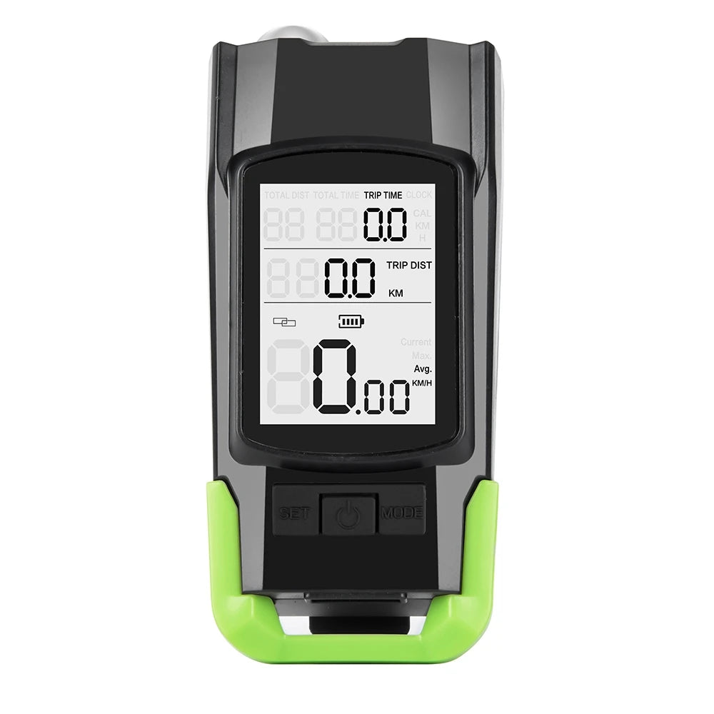 4 Mode USB Bike Light Lamp Bicycle Computer 3 Mode Horn Flashlight Cycle Bike Speedometer Led Front Lights Cycling Headlight - Fuzzy Sports