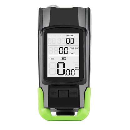 4 Mode USB Bike Light Lamp Bicycle Computer 3 Mode Horn Flashlight Cycle Bike Speedometer Led Front Lights Cycling Headlight - Fuzzy Sports