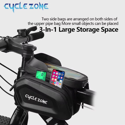 Bicycle Bags Bike Top Front Tube Frame Bag Touchscreen Phone Holder Case Storage MTB Road Bike Bag Cycling Accessories and Parts