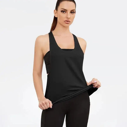 Women's Sports Fitness Vest T-shaped Quick Drying Slim Sleeveless - Fuzzy Sports