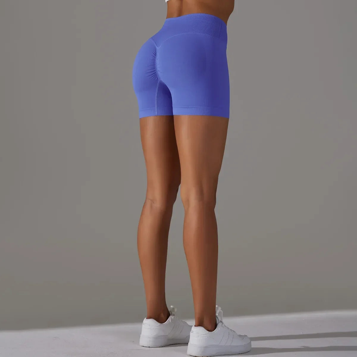 Women High Waist Workout Fitness Yoga Shorts Gym Push Up Yoga Leggings Scrunch Butt Seamless Sports Shorts