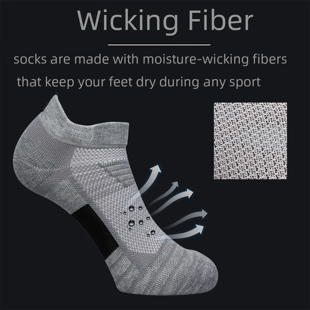 3 Pairs Sports Socks Men Women Short Running Socks Performance Ankle Cushion Wear-resistant Anti Slip Basketball Casual Socks - Fuzzy Sports