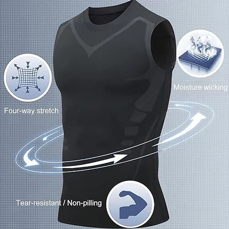 Men's Compression Shirt Short Sleeve Quick Dry Top - Fuzzy Sports