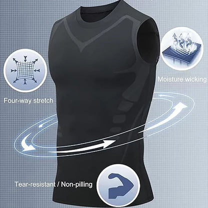 Men's Compression Shirt Short Sleeve Quick Dry Top - Fuzzy Sports