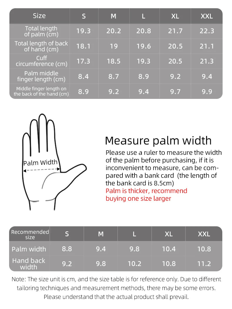 ROCKBROS Mens Full Finger Cycling Gloves Breathable Non-slip Touch Screen - Fuzzy Sports