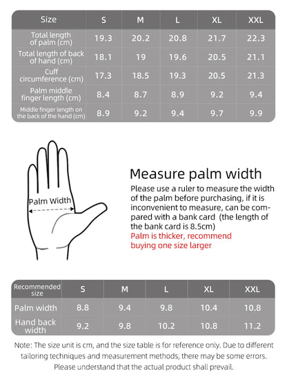 ROCKBROS Mens Full Finger Cycling Gloves Breathable Non-slip Touch Screen - Fuzzy Sports