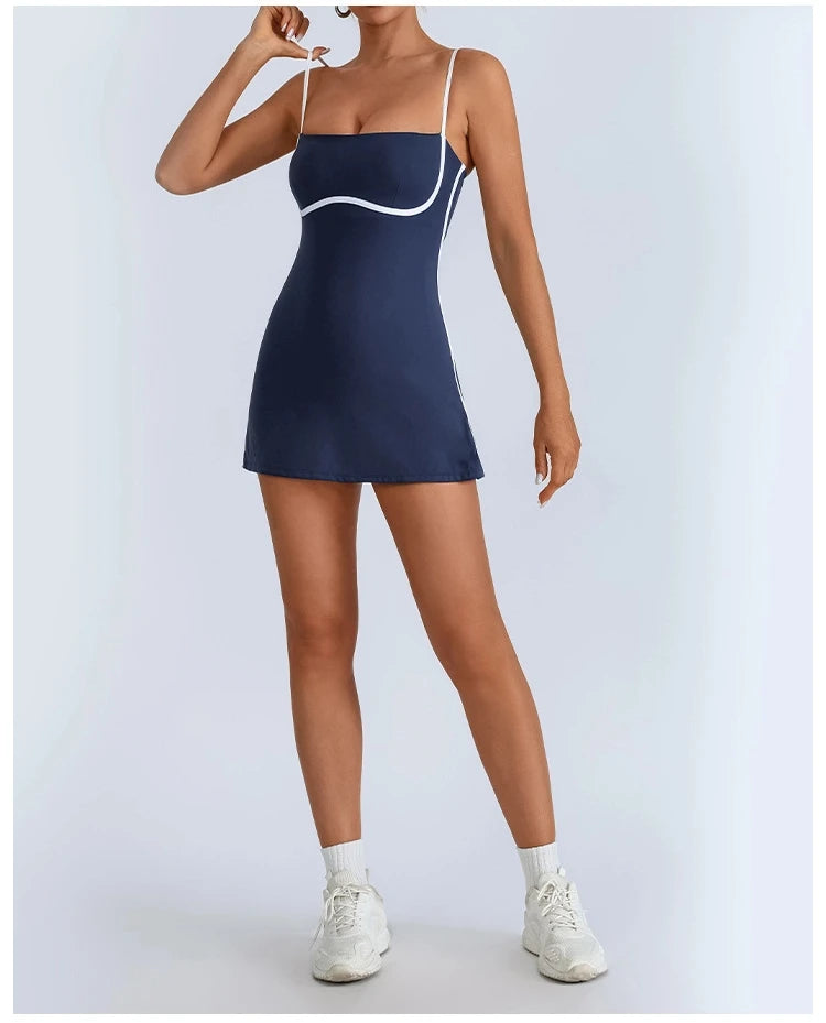 Womens Sports Tennis Dress with Pad - Fuzzy Sports