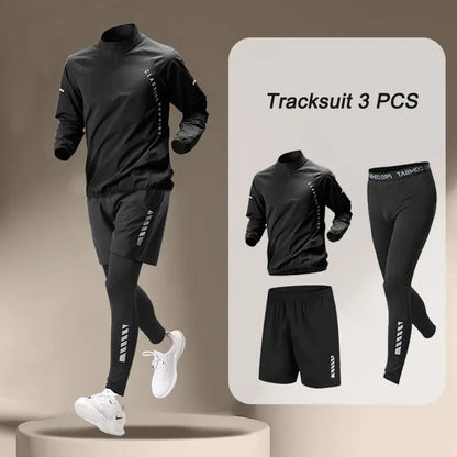 Men's Quick Dry Sport 1-5 PCS Set Workout Suit Fitness Running Sports