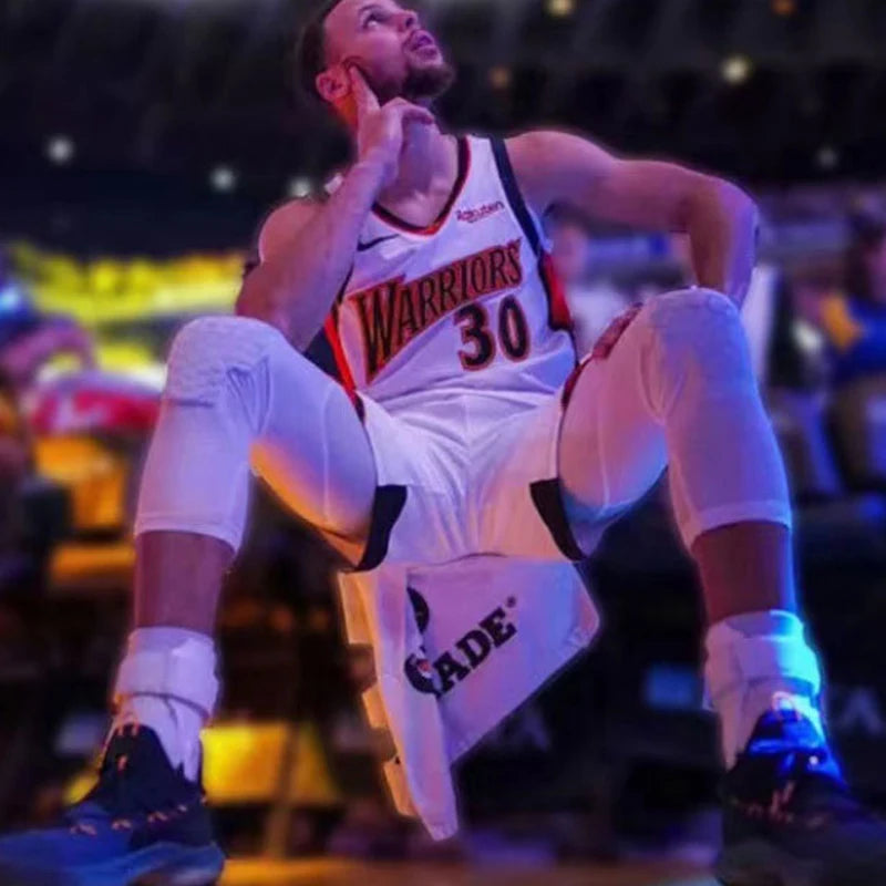 Men's Sports 3/4 Cropped Pants Padded Compression Leggings - Fuzzy Sports