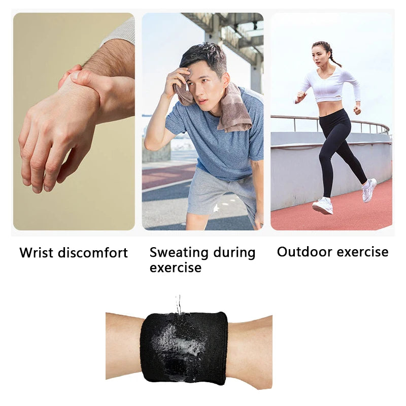 1Pcs Sweatband Sports Wristband for Men & Women, Cotton Cloth Sweatband - Fuzzy Sports