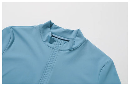 Women's Outdoor Running Fitness Wear Set Long sleeved Single Piece Top And Shorts - Fuzzy Sports