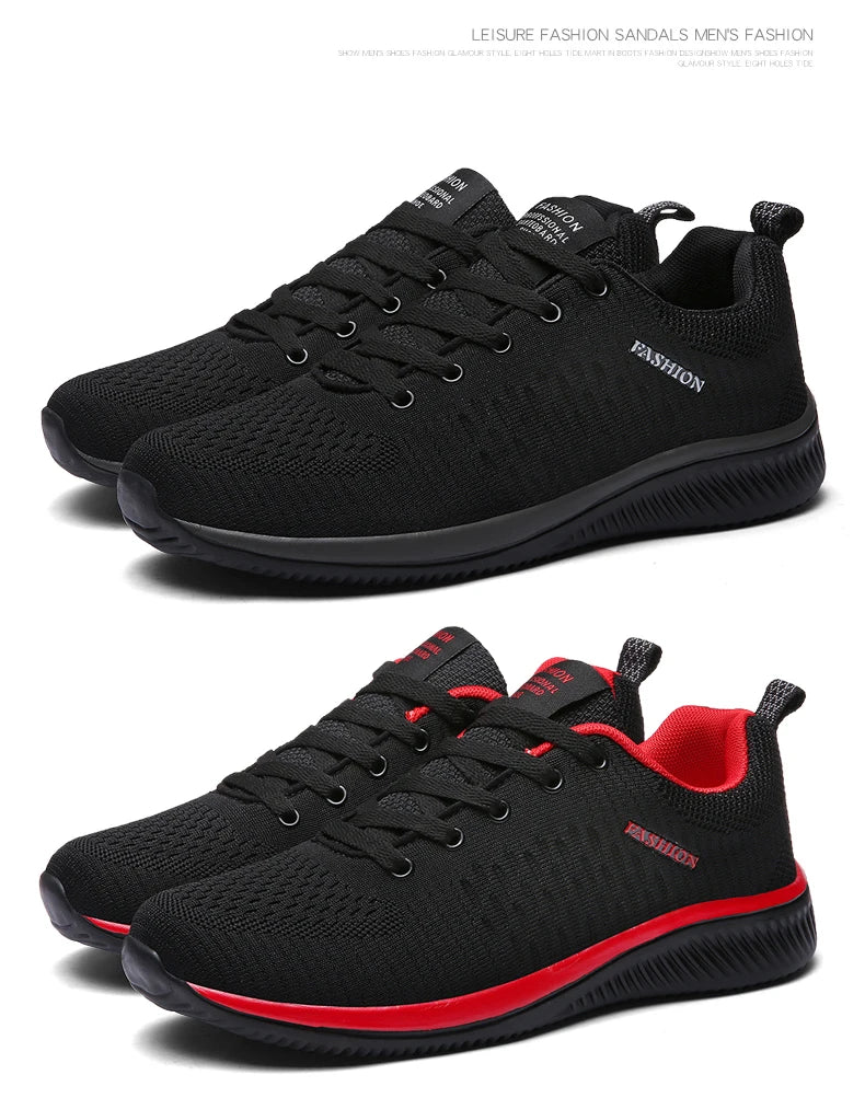 Men Running Walking Knit Shoes Fashion Casual Sneakers Breathable Sport Athletic Lightweight Men Sneakers Casual Shoes