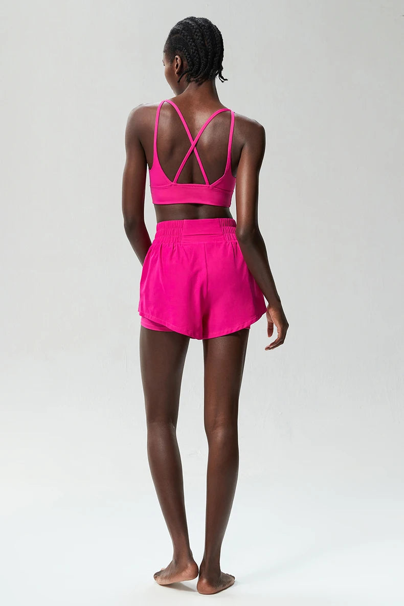 Womens Two Piece Summer Sportswear Fitness Set - Fuzzy Sports