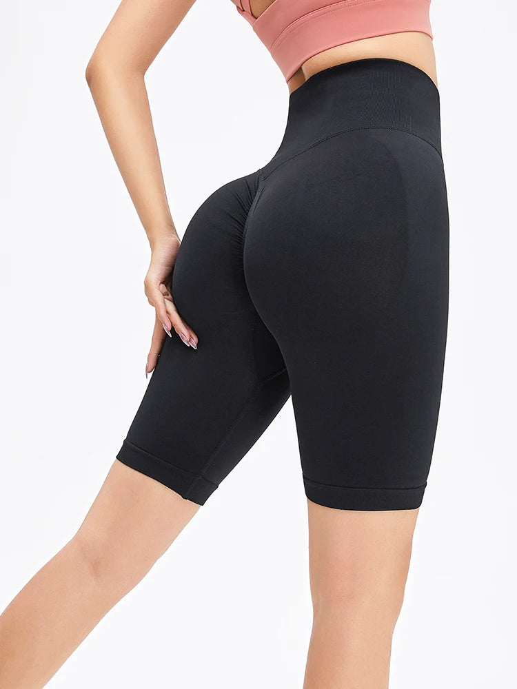 Womens Seamless High Waisted Fitness Shorts - Fuzzy Sports