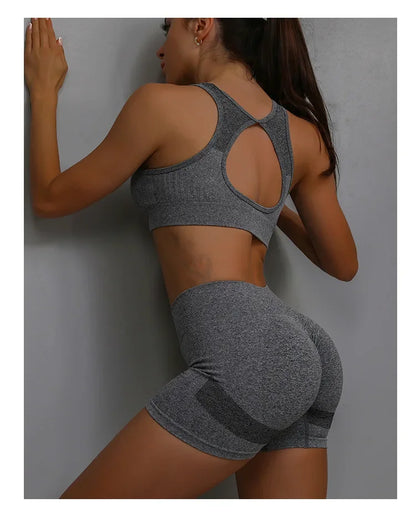 Yoga Suit Yoga Sports Underwear Women's Fitness Suit Vest Running Sports Yoga Shorts Set Yoga Set  Workout Set