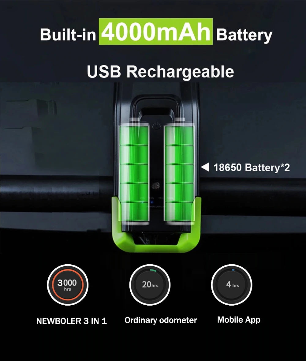 4 Mode USB Bike Light Lamp Bicycle Computer 3 Mode Horn Flashlight Cycle Bike Speedometer Led Front Lights Cycling Headlight - Fuzzy Sports