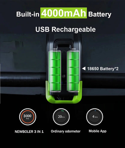 4 Mode USB Bike Light Lamp Bicycle Computer 3 Mode Horn Flashlight Cycle Bike Speedometer Led Front Lights Cycling Headlight - Fuzzy Sports